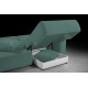 Диван LaCasa с оттоманкой, микровелюр, 246/162/R