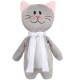 Мягкая игрушка Beastie Toys, котик с белым шарфом G-22415 