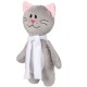 Мягкая игрушка Beastie Toys, котик с белым шарфом G-22415 