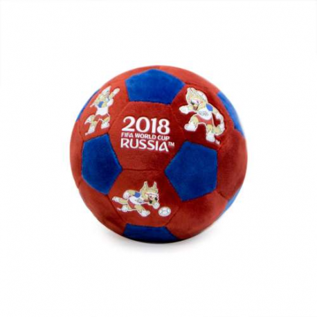 FIFA-2018 плюш.мяч с термопринтом 17 см красно-синий