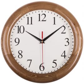 Часы настенные с деревянным ободом