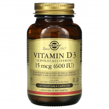 Солгар Витамин D3, капсулы 600 ME (120 шт.)