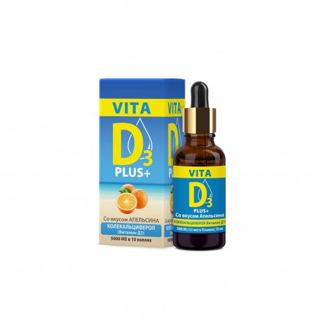 VITA D3 Витамин D3 500 МЕ водный раствор со вкусом апельсина (30 мл)