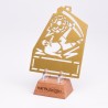 Медаль спортивная металлическая "Футбол". Уникальный дизайн. Золото/серебро/бронза. 10.3 х 7.8 см.