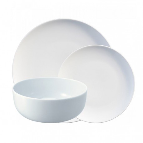 Набор из 12 тарелок Dine фарфор, белый G-14452 