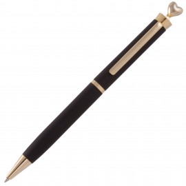Ручка металлическая, шариковая Heart Golden Top G-5705 