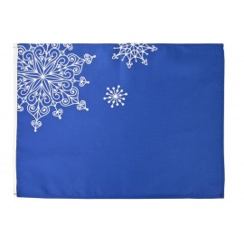 Декоративная салфетка «Снежинки», синяя G-2180 