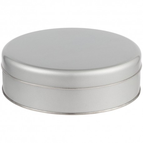 Коробка круглая Flapjack, большая, серебристая G-15584 