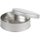 Коробка круглая Flapjack, большая, серебристая G-15584 