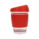 Стеклянный стакан с силиконовой крышкой и манжетой «Monday»